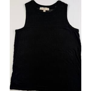 LOFT Womens Black Sleeveless Knit Tank Top XS Casual Lightweight